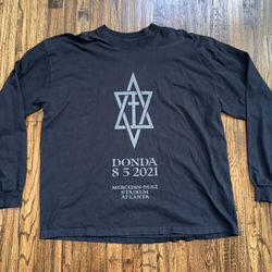 Kanye West Yeezy Donda Mercedes-Benz Stadium Atlanta Tour L/S T-Shirt Size XL