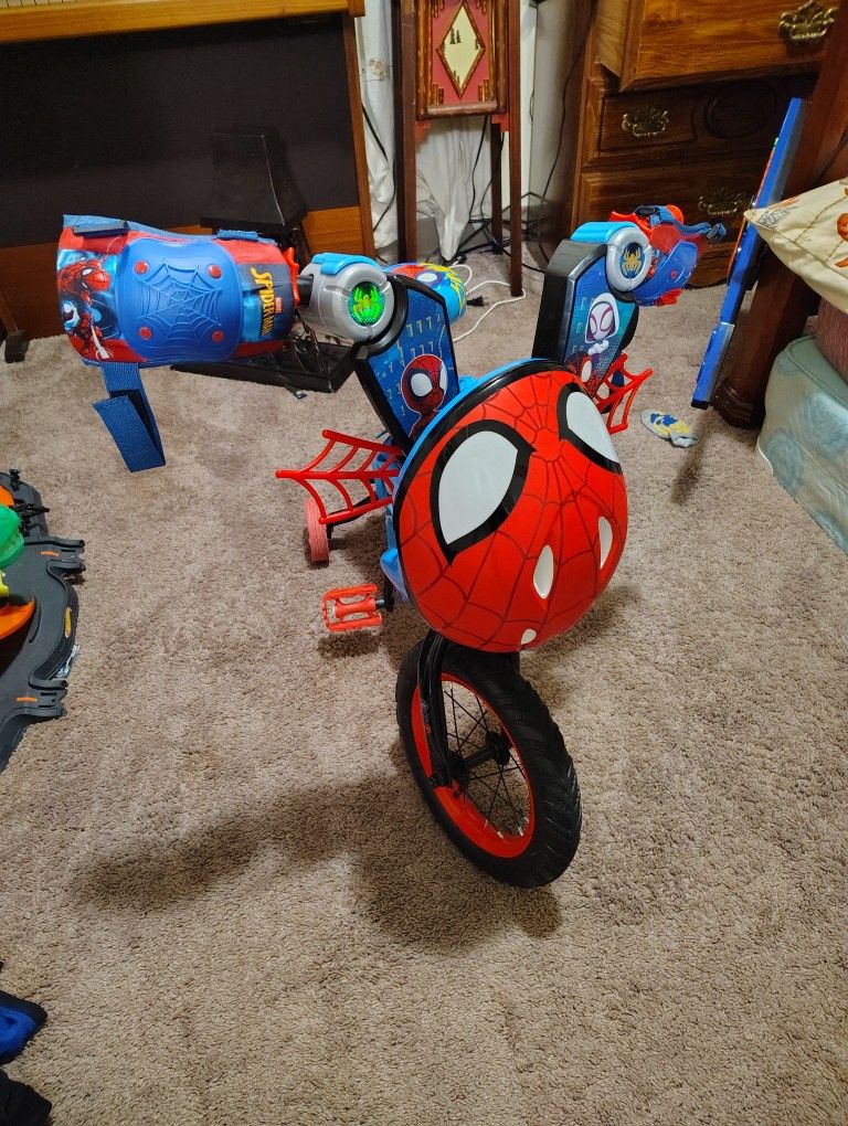 Spider Man Bike/Helmet/Knee Arm Pads