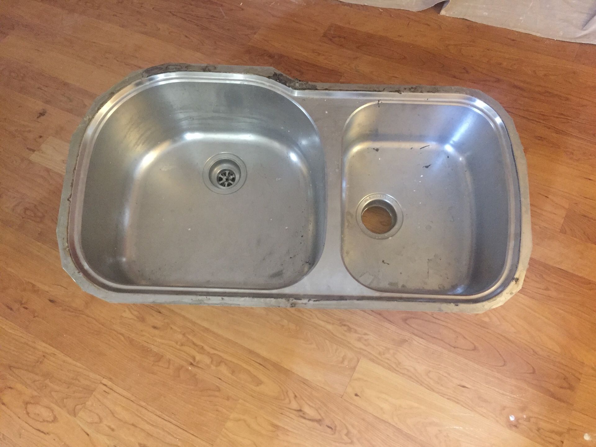 FREE black granite counter top and stainless steel double sink for only $25!!