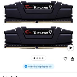 G.SKILL RipjawsV Series DDR4 RAM (XMP) 32GB (2x16GB) 3600MT/s CL16-19-19-39 1.35V