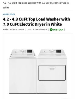 Washer/Dryer Set