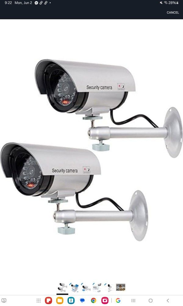 2 Pack Fake Surveillance Security CCTV Dome Camera (41)