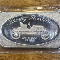 1 Troy Ounce Silver Bar Stanley Roadster