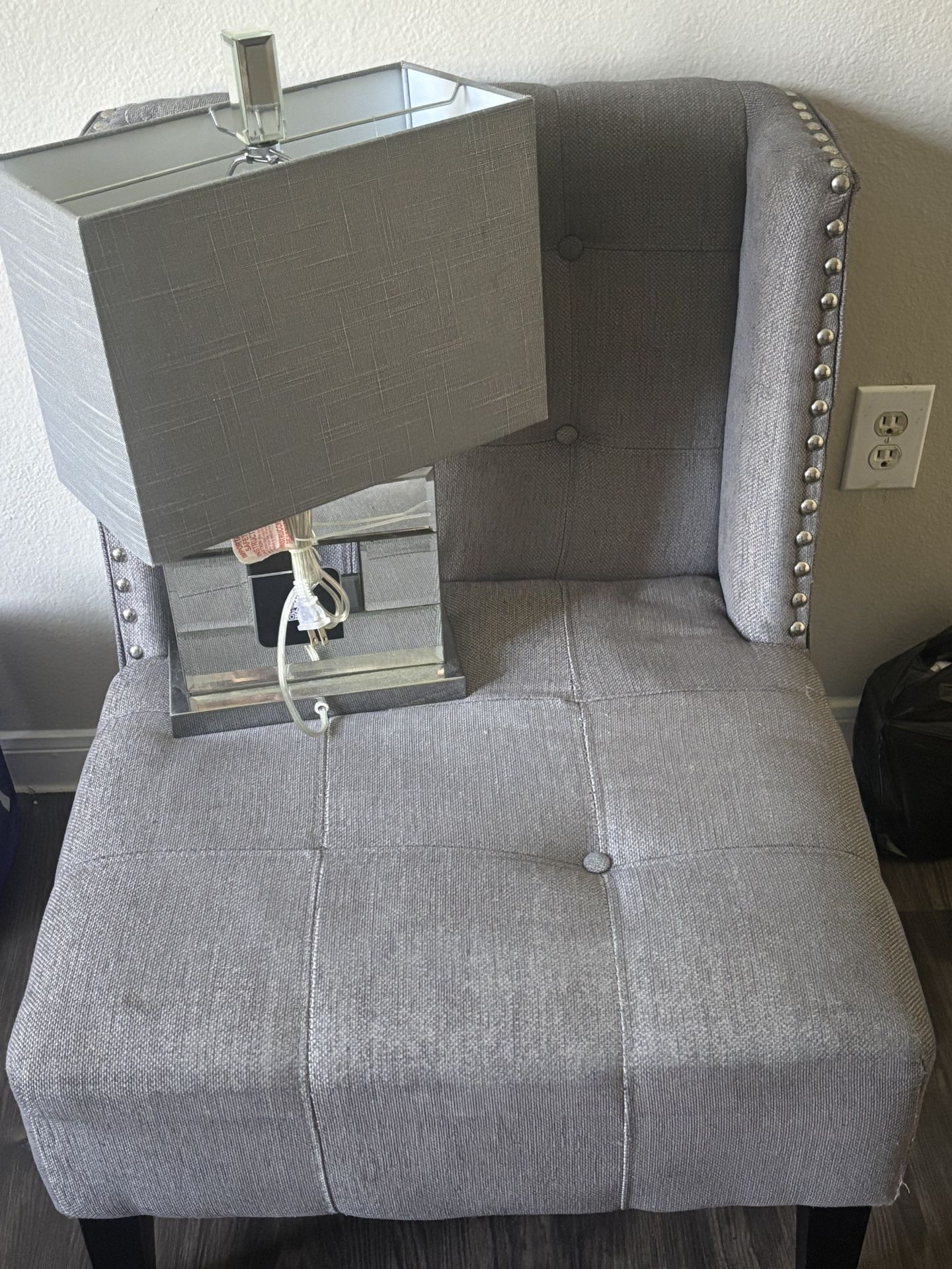 Chair , Lamp And Mini Table Set