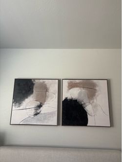 Modern Abstract Wall Art gSet – Pair (2 Pieces) – $100
