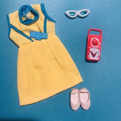 Vintage 1960’s New Stock Tammy & Pepper Dress and Accessories Made in Hong Kong New on Original Card Stock Will Fit any Regular Size Barbie, shoes d