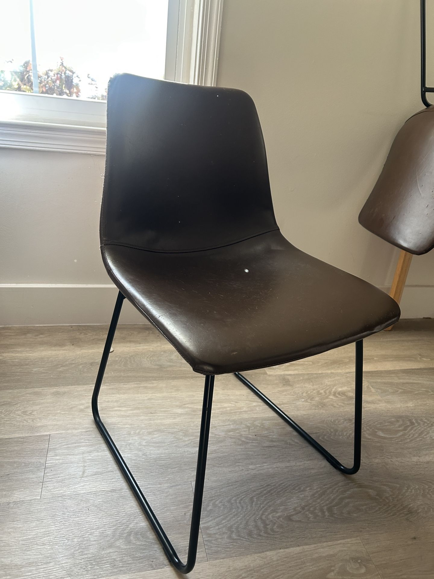 4 Faux Leather Chairs