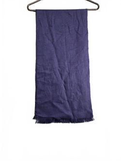 Solid Royal Purple Knit Fringed Scarf Wrap Soft Warm Winter Shawl Cozy