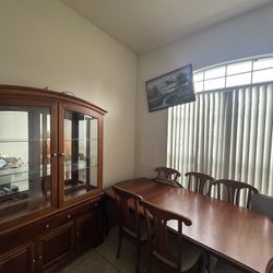 Elegant Solid Wood Dining Table China  Set