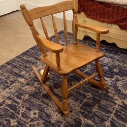 vintage - child’s  wooden rocking chair