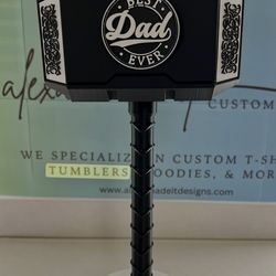 “Best Dad” Thor’s Hammer – Mjolnir 3D Printed Display Custom Gift