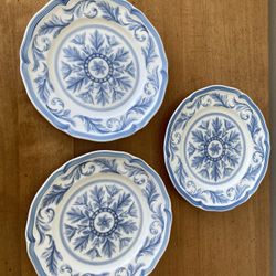 3 Salad Plates, Villeroy & Boch Casa Azul