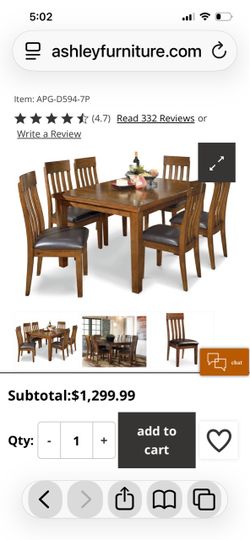 Ralene Dining Table and 6 chairs
