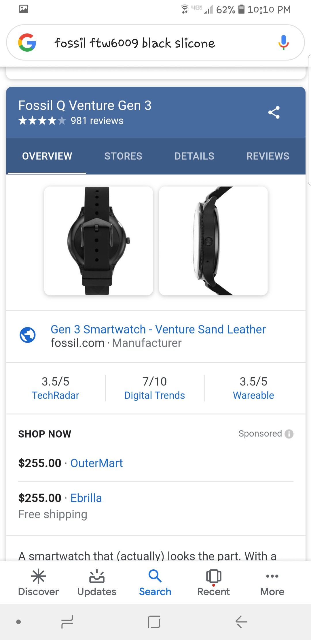 Fossil smart watch