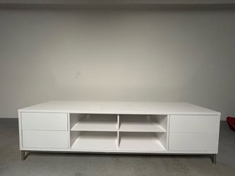 🤍 Modern White TV Stand / Media Console — Delivery Included