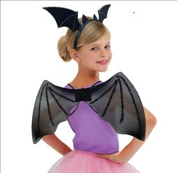 Bat Dress-up Kit, Black, Halloween Costume Accessory for Children 🦇🎃🕸