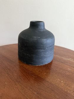 5” Distressed Ceramic Vase - Hearth & Hand - Magnolia Black