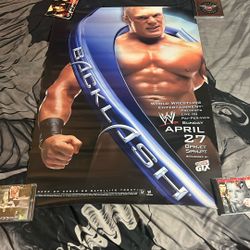 Wwe Brock Lesnar Backlash 2003 Promotional Ppv poster rare unfolded 
