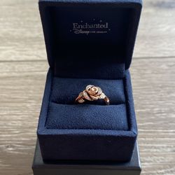 Zales Disney Enchanted Rose Gold Rose Ring