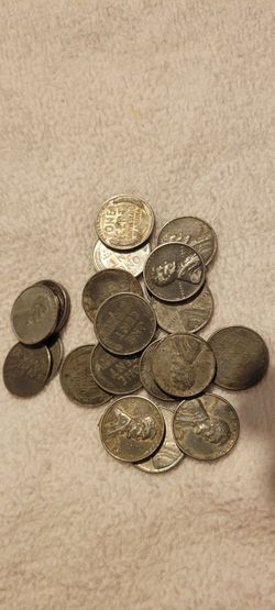 Twenty-one assorted 1943 Steel Wheat Pennies