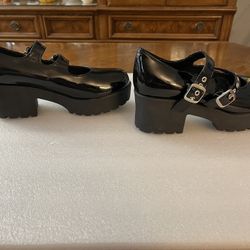 Like New Luis Fernando Barros Gomez Platform Mary Jane Shoes - Black 