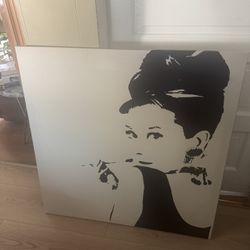 Audrey Hepburn Wall Art 35”x 35”