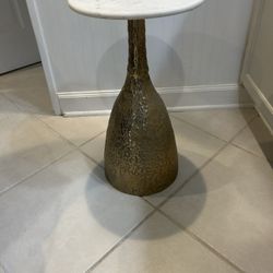 New Marble and Gold Side Table