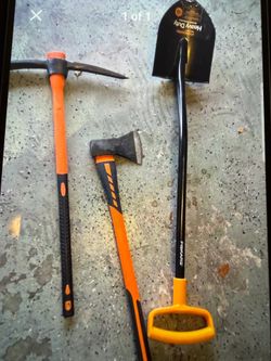 Tools Shovel, Axe, Pick