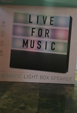 Shaper image cinematic light box speaker