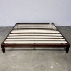 Nectar Bamboo Platform Bed Frame (King, Walnut)