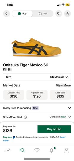 Onitsuka Tiger Mexico 66 Kill Bill Size 8 / 9