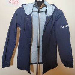 Google Navy Blue Rain Jacket - Size XS (0438)