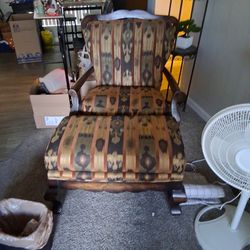 Indoor Lounge Chair And  Foot Stool