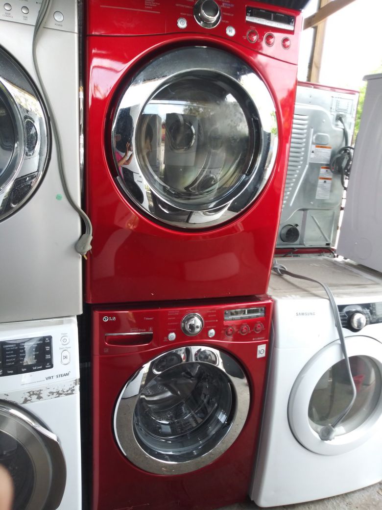 LG Red Washer And Dryer Set
