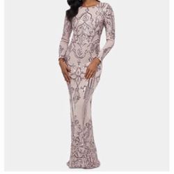 Rose Gold Maxi Sequin Dress