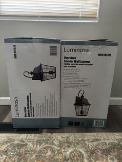 Luminosa 28H Exterior Wall Bronze Finish Lantern Seeded glass  1 For $60 2 For $110  Dm for install pricing!!!  See more items in our Fb and Instagram