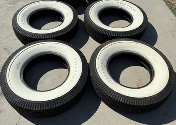 FIRESTONE WHITE WALL TIRES 7.00 15