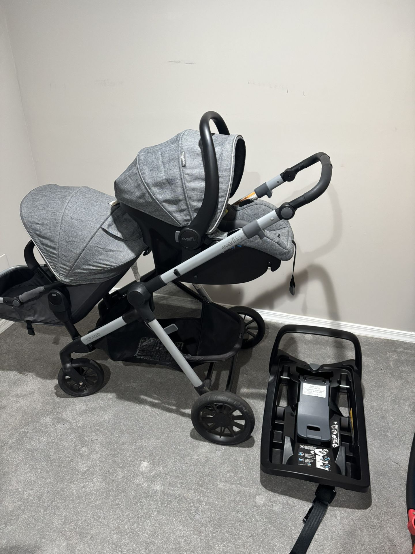 Evenflo Double Stroller With Car Seat
