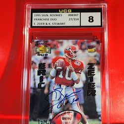 1995 Signature Rookies Franchise Duo Eric Zeier/Kordell Stewart 27/314 Georgia UCG 8 NM-MT