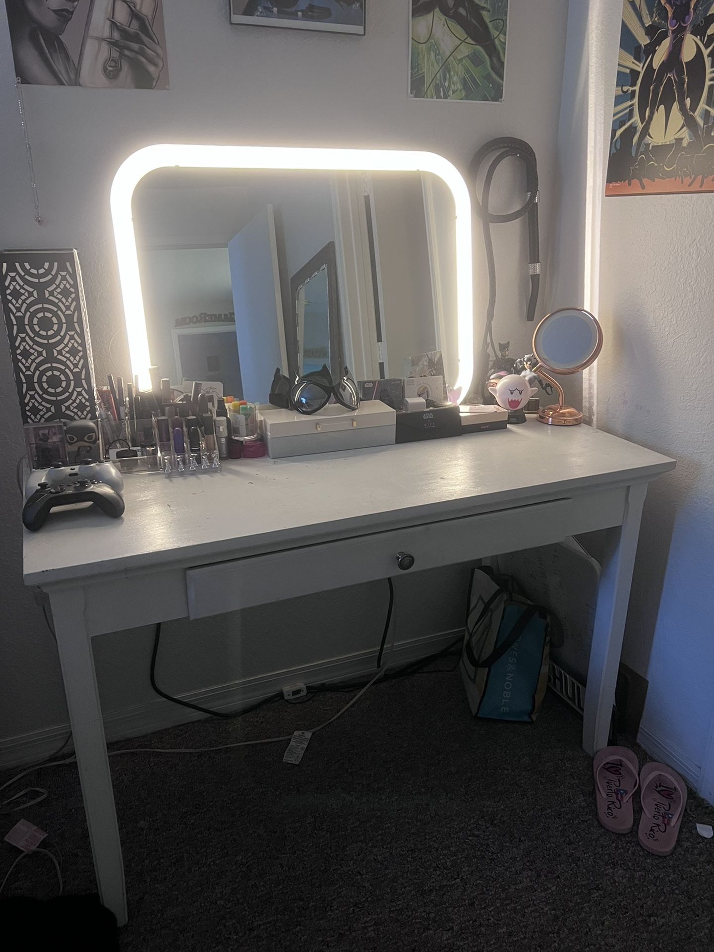 Vanity Mirror and Table