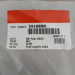 CUMMINS (contact info removed) Fuel Supply Tube, Marine, OEM not AfterMarket