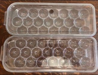 2  Plastic Egg Container for Refrigerator - Clear, 21 Count