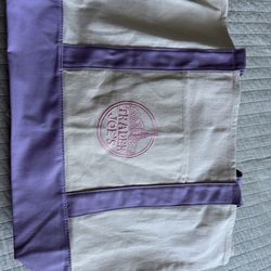 Trader Joe's Large Lavender Canvas Tote Bag