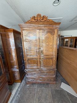 Solid oak cabinet
