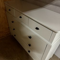 Solid White Wood Dresser 