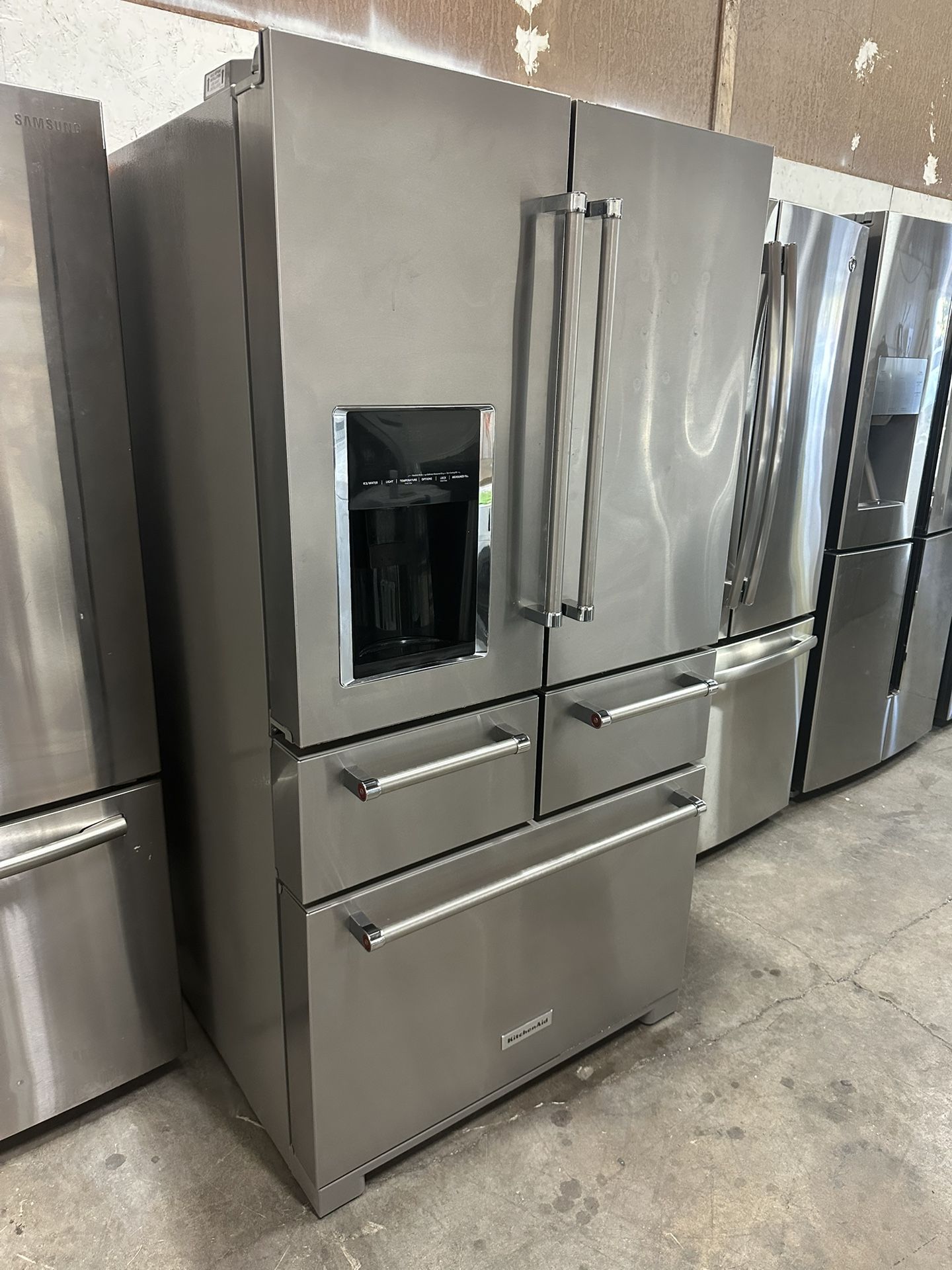 5 Door KitchenAid 25.8 cu.ft. Refrigerator Stainless Steel with Platinum Interior can deliver Luxury Appliance with water and ice maker Retail price