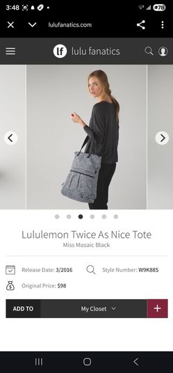 Lululemon Twice As Nice Tote – Miss Mosaic Black
