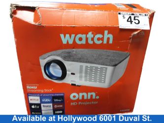 Onn 100010682 White Home Media Projector