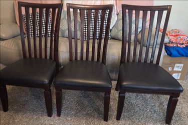 Wooden Dinning chairs set of 3