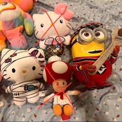  New Plushies And 1 Popcorn Bucket 